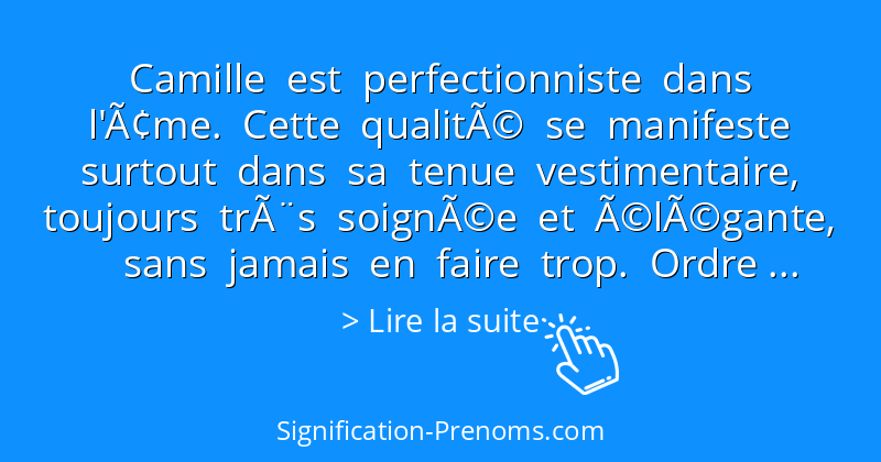 Significado do nome CAMILLE  Signification des noms, Nom