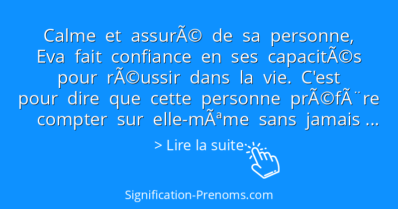 Signification prenom eva