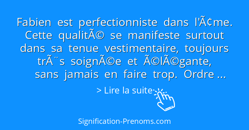 Signification du prénom Fabien